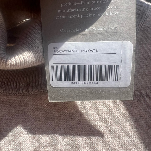 Everlane women's Turtleneck Sweater Dress in Light Brown - Picture 7 of 7